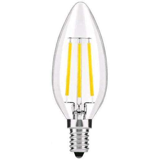 LED žarnica - sijalka E14 C30 4W filament candle 360° nevtralno bela 4000K
