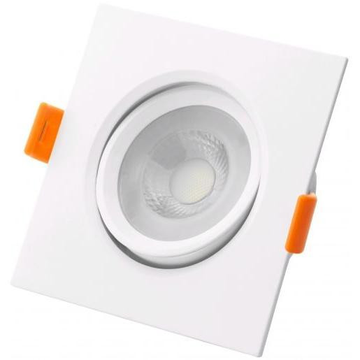 Vgradna LED svetilka downlight 38° kvadratna 6W nevtralno bela 4000K