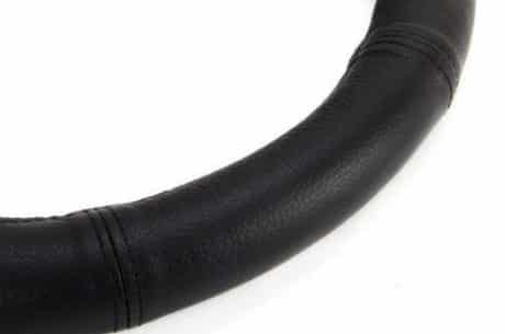 Prevleka za volan usnjena črna M (37-39cm)
