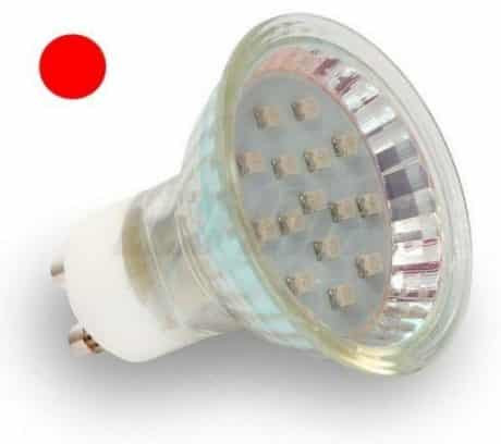 LED žarnica - sijalka GU10 1W rdeča