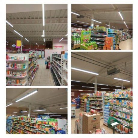Premium LEDBERG OSRAM® stropna ALU LED svetilka AXION 150cm 50W 7500lm 3000K/4000K/5000K srebrna