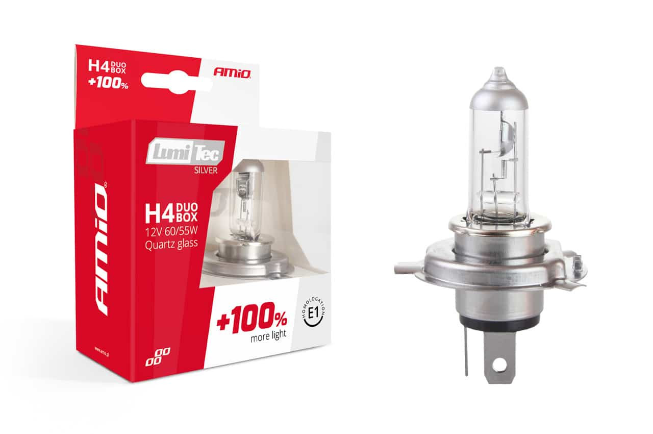 Halogenska avto žarnica LumiTec SILVER +100% H4 12V 60/55W 2 kosa