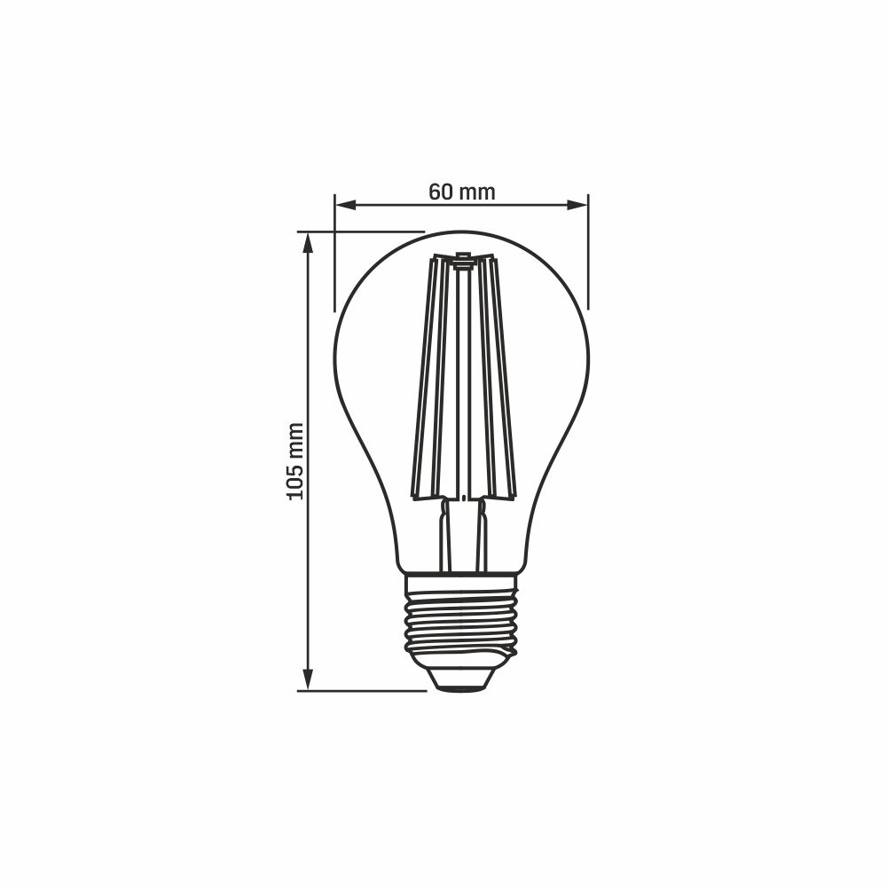 LED Plant Grow Bulb VIDEX-E27-A60-8W-FITO