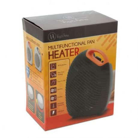 Dizajnerski termoventilator - kalorifer Vog&amp;Arths s termostatom 1800W/2000W črno oranžen