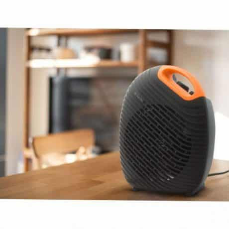 Dizajnerski termoventilator - kalorifer Vog&amp;Arths s termostatom 1800W/2000W črno oranžen