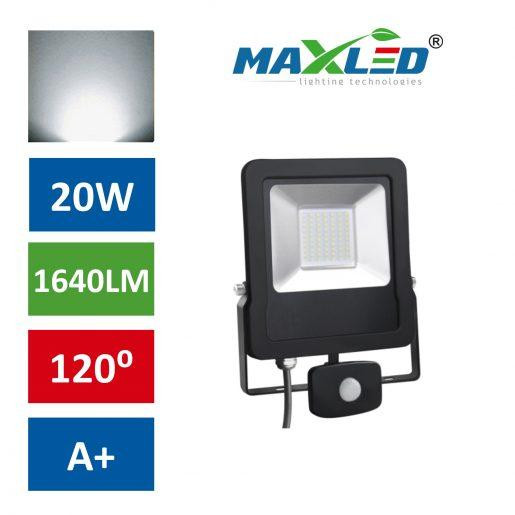 LED reflektor 20W 1640lm 4500K s PIR senzorjem gibanja IP65 STAR PREMIUM vodotesen