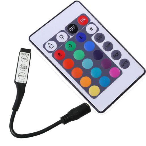IR RGB kontroler 72W MINI 6A 12VDC z daljincem