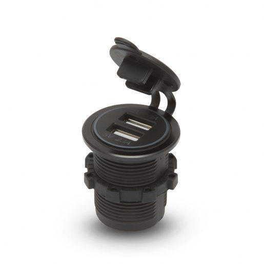 Vgradna USB vtičnica za zamenjavo avto vtičnice 12/24V modra