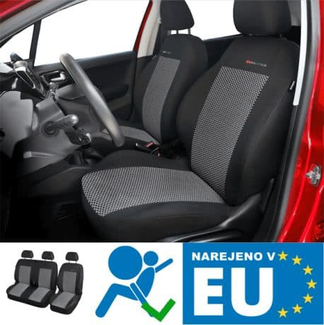 2+1 prevleke za kombi voznikov sedež + klop svetlo siv vzorec narejene v EU