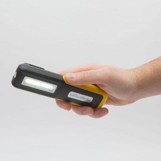 USB polnilna LED delovna svetilka 2v1 z magnetom in LED indikatorjem stanja baterije