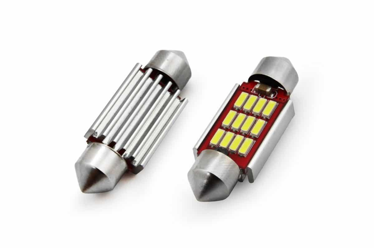 Avto LED sijalka C5W 39mm 12 SMD 4014 CANBUS 2,4W 12/24V 5000K 2 kosa