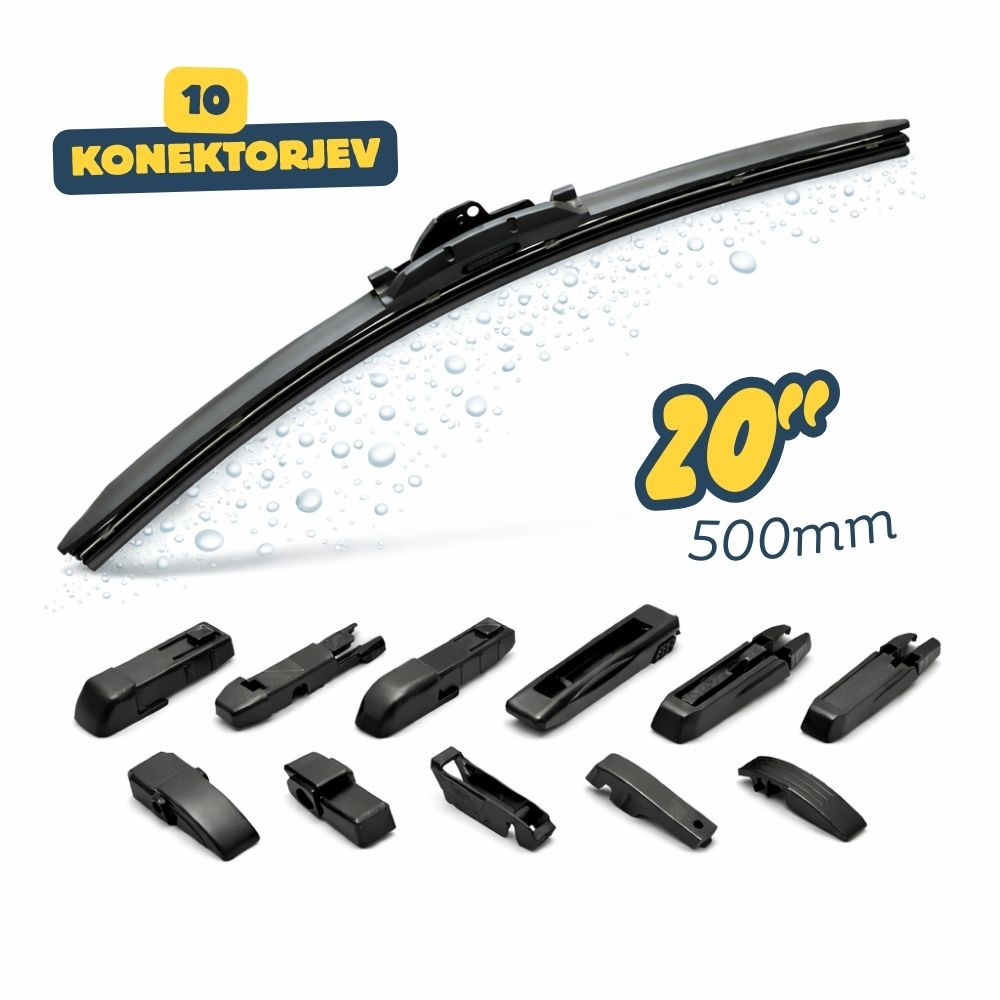 Univerzalna metlica brisalca 10 konektorjev 20" / 500 mm