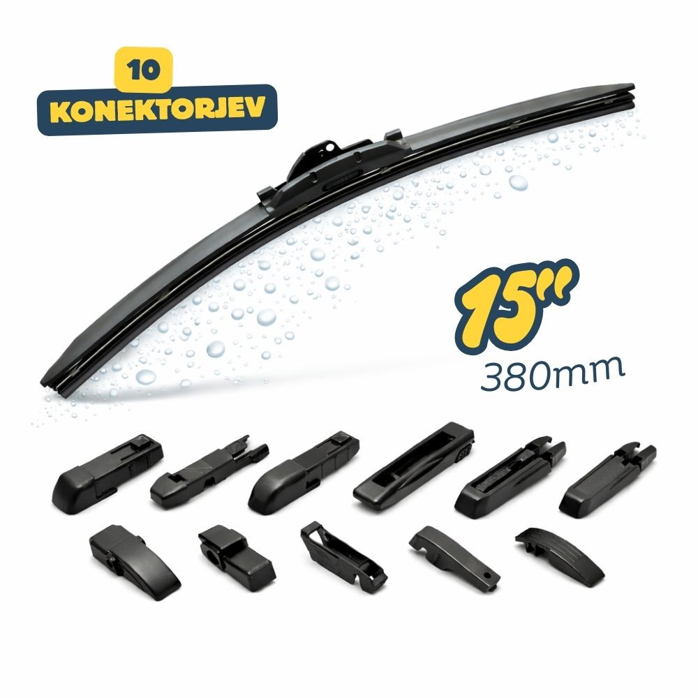 Univerzalna metlica brisalca 10 konektorjev 15" / 380 mm