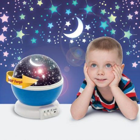 Otroška USB LED projektorska svetilka modra