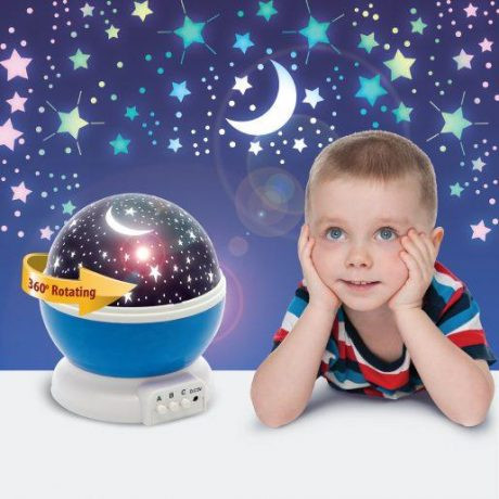 Otroška USB LED projektorska svetilka modra