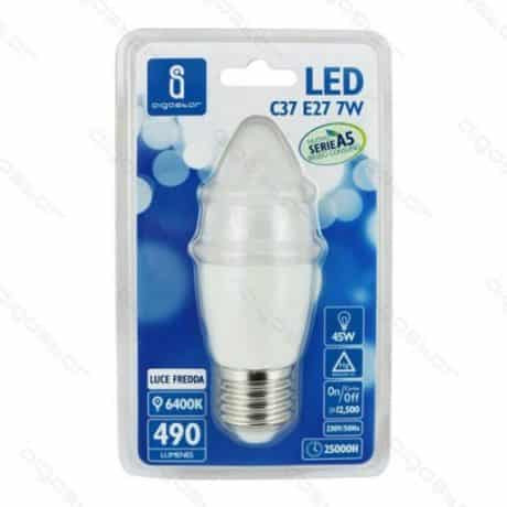 LED žarnica - sijalka E27 C37 7W hladno bela 3000K