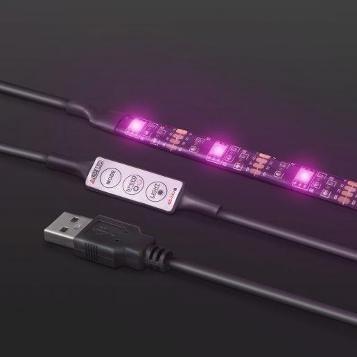USB RGB LED trak z kontrolerjem 1m