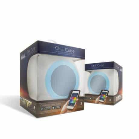 Vodotesen RGB bluetooth zvočnik M.N.C. Chill Cube 5W 20x20cm z daljincem iTunes® Google Play ™ – slika 6