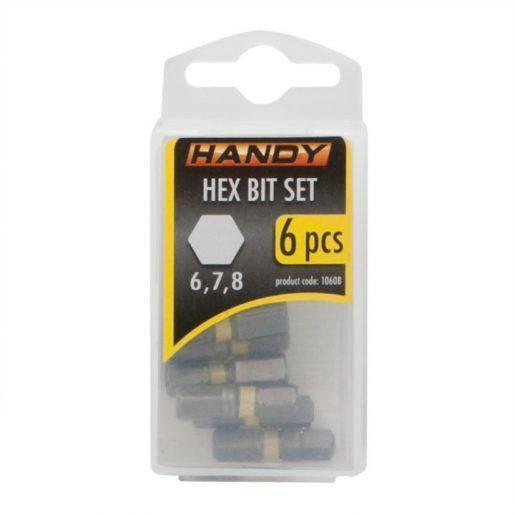 6 kosov HEX bit-nastavkov 6,7,8 mm dolžine 25mm