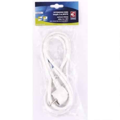 Priključna vrvica PVC 3×0,75mm 2m bela