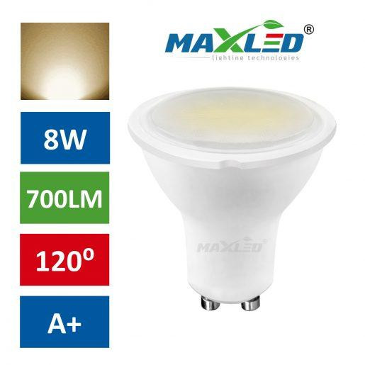 LED žarnica - sijalka GU10 8W (60W) toplo bela 3000K
