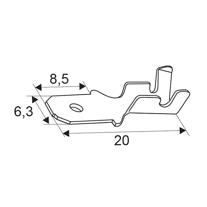 Kabelski čevelj 4,8mm ženski – slika 3