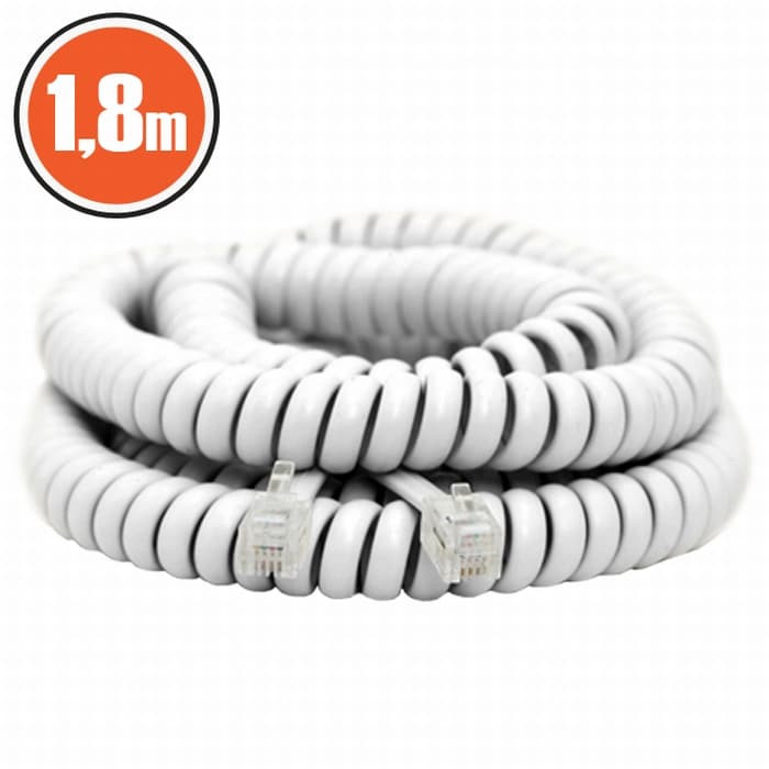 Spiralni telefonski kabel - 4P / 4C - 1,8 m