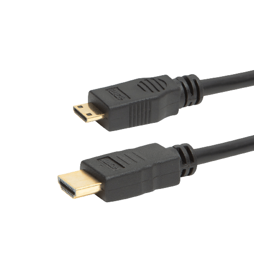 Mini HDMI - HDMI kabel pozlačen 2m