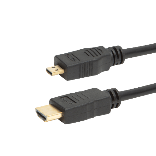 Micro HDMI - HDMI kabel pozlačen 2m
