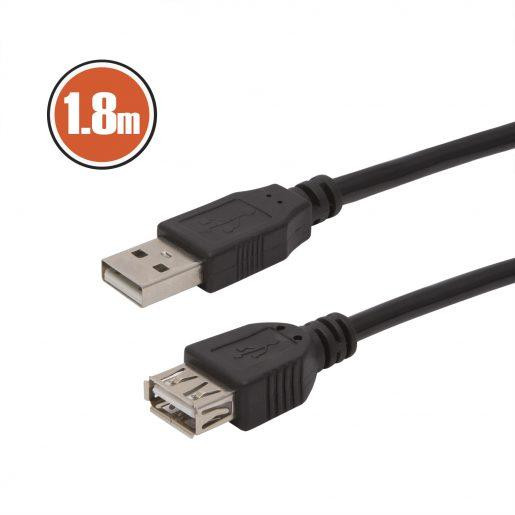 USB podaljšek 1,8m črn