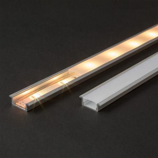 LED profil robni 23(17) x 8 mm 1m mat