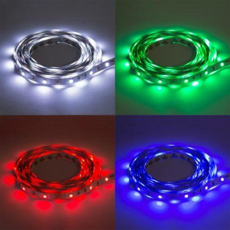 RGB LED komplet 5m 150 LED 7,2 W/m SMD 5050 s kontrolerjem in napajalnikom IP20