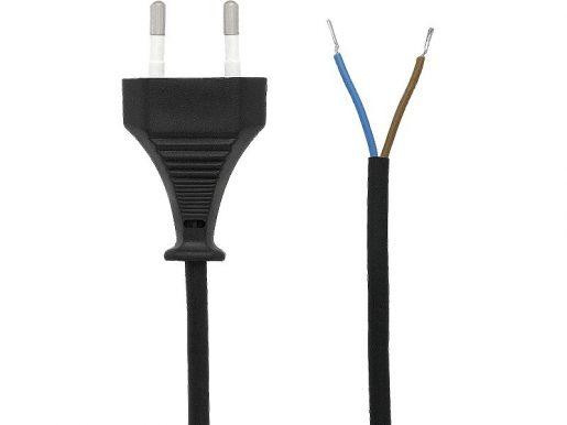 Priključna vrvica 2x0.5mm2 1,5m črna