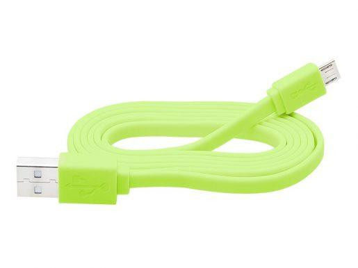 Micro USB kabel ploski BLOW zelen