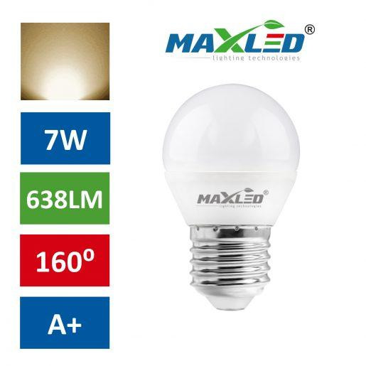 LED žarnica - sijalka E27 7W (55W) 638lm toplo bela 3000K