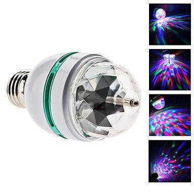 RGB disko E27 LED sijalka 3x1W