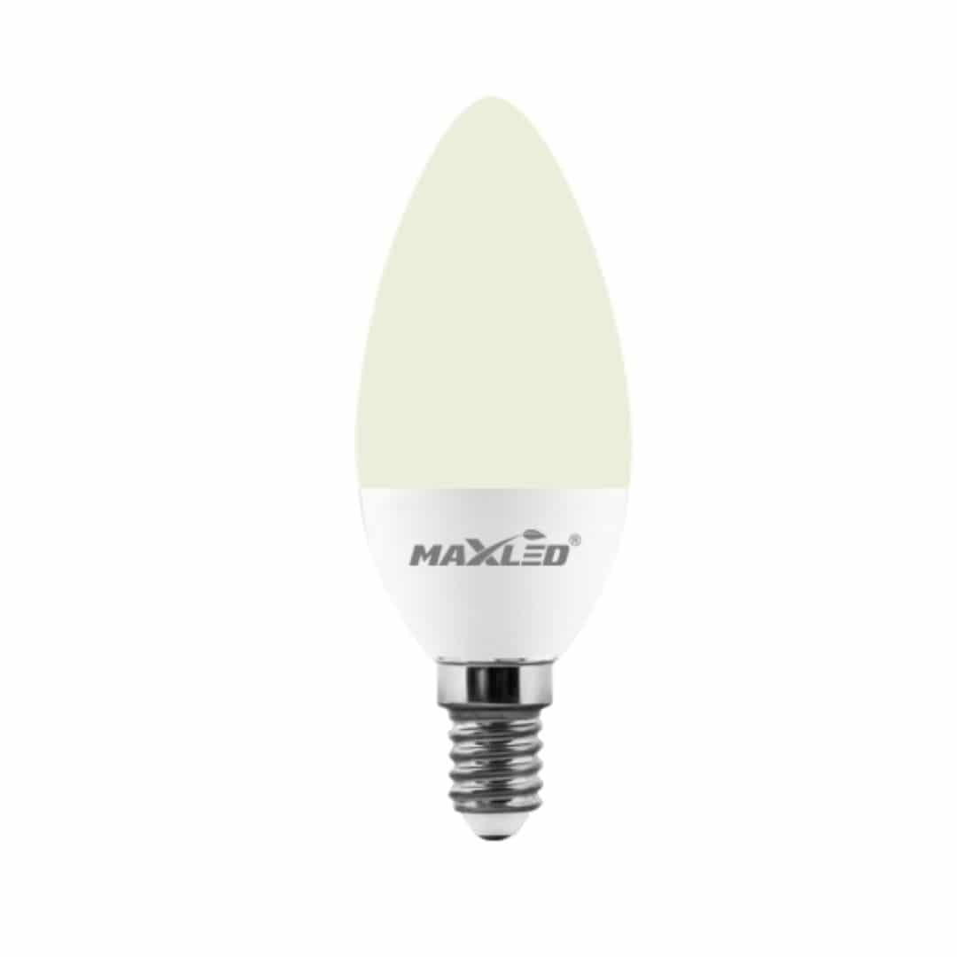 LED žarnica - sijalka E14 C30 5W (40W) nevtralno bela 4500K MAX-LED