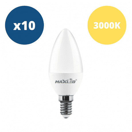 10x LED žarnica - sijalka E14 C30 4W (35W) 323 lm toplo bela 3000K