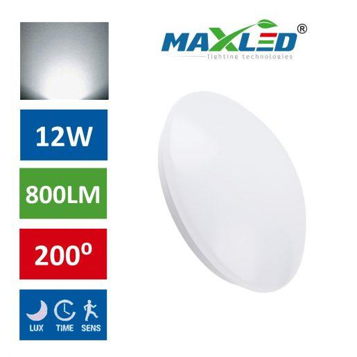 LED plafoniera 12W s senzorjem gibanja nevtralno bela