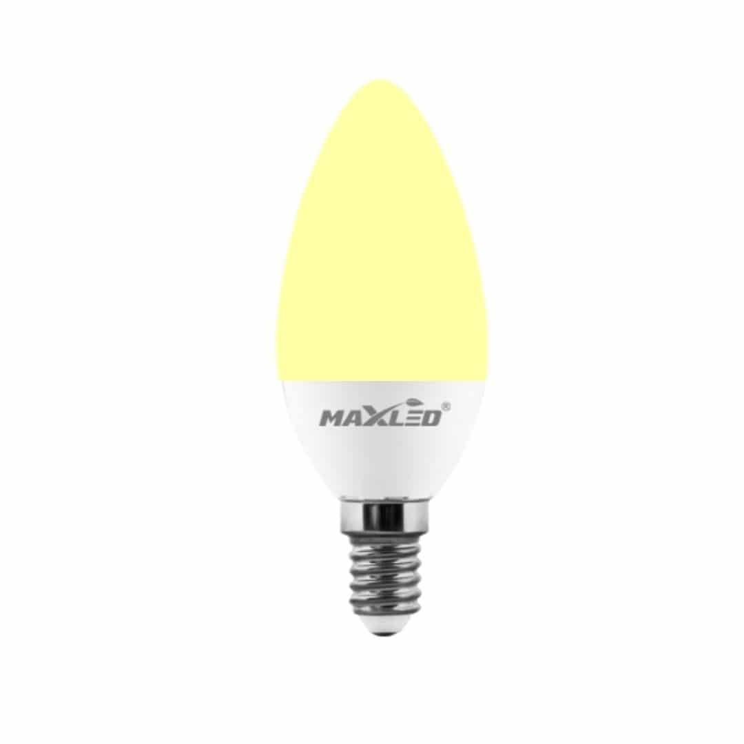 LED žarnica - sijalka E14 C30 3W (25W) toplo bela 3000K MAX-LED