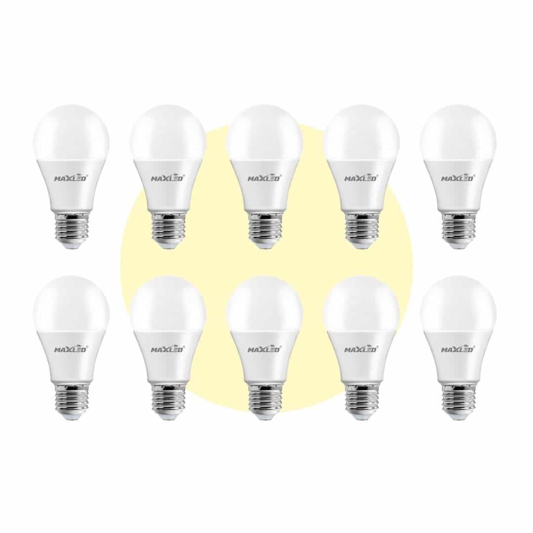 10x LED žarnica - sijalka E27 10W (60W) 806 lm toplo bela 3000K