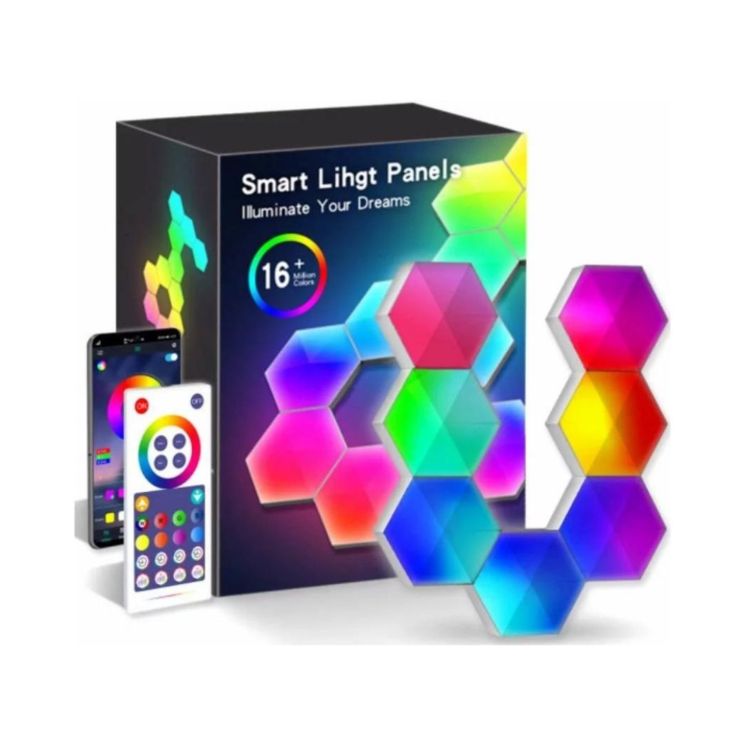 Pametni hexagon RGB LED paneli z daljincem 6 kosov