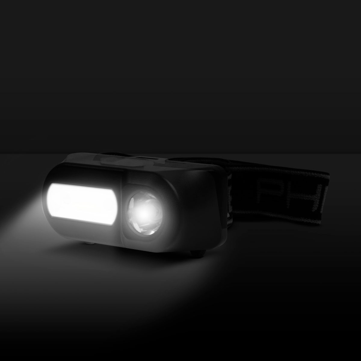 Naglavna / čelna  polnilna LED svetilka COB+XPE 3W s senzorjem gibanja