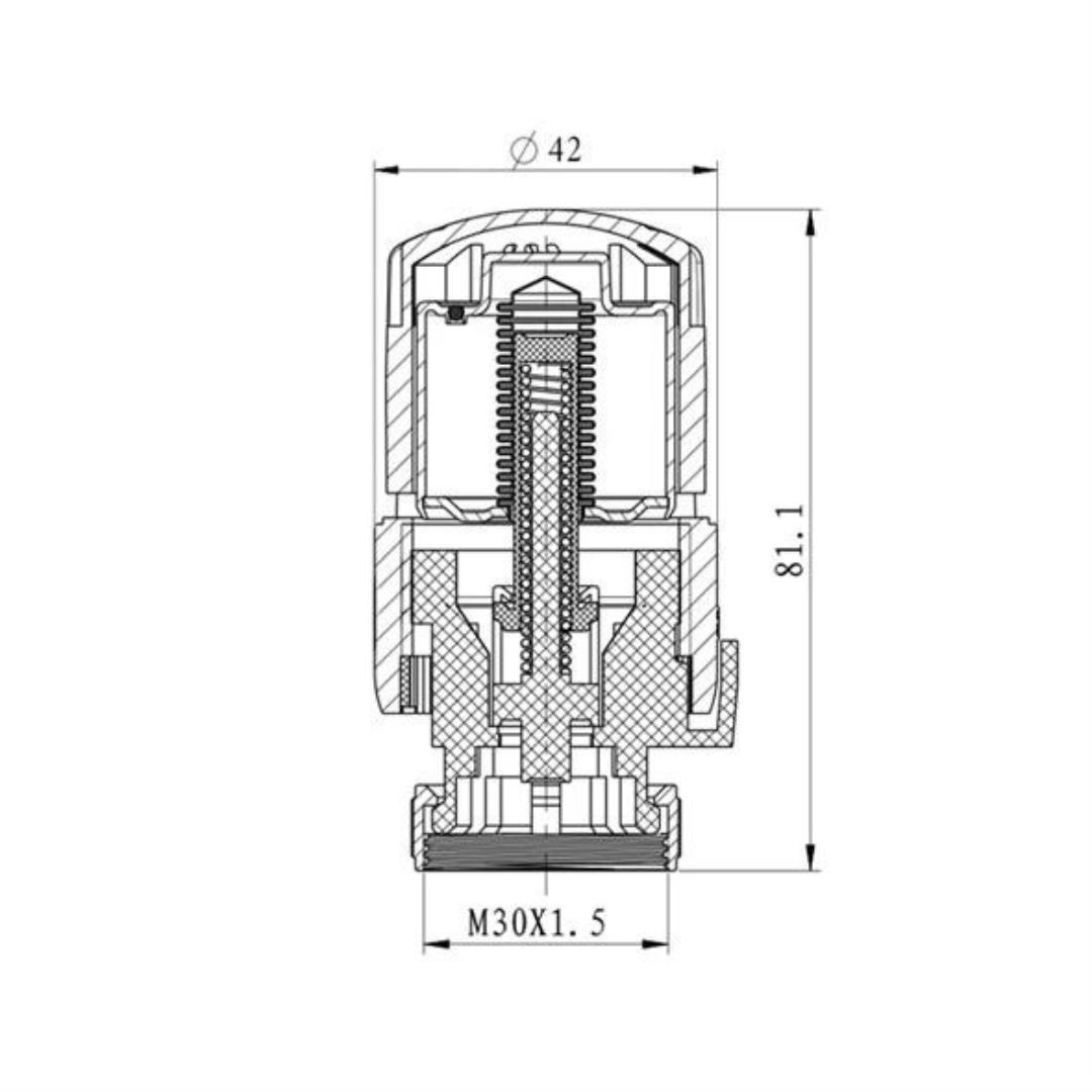 Termostatska glava M30 X 1,5