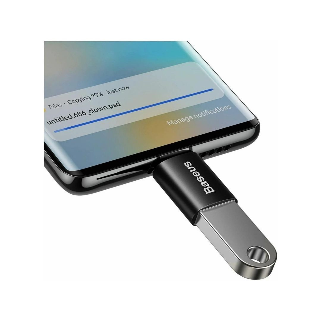 Pretvornik USB-A 3.1 v USB-C OTG črn