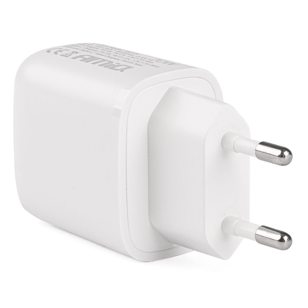 Omrežni polnilec USB + USB-C 20W QC 230V