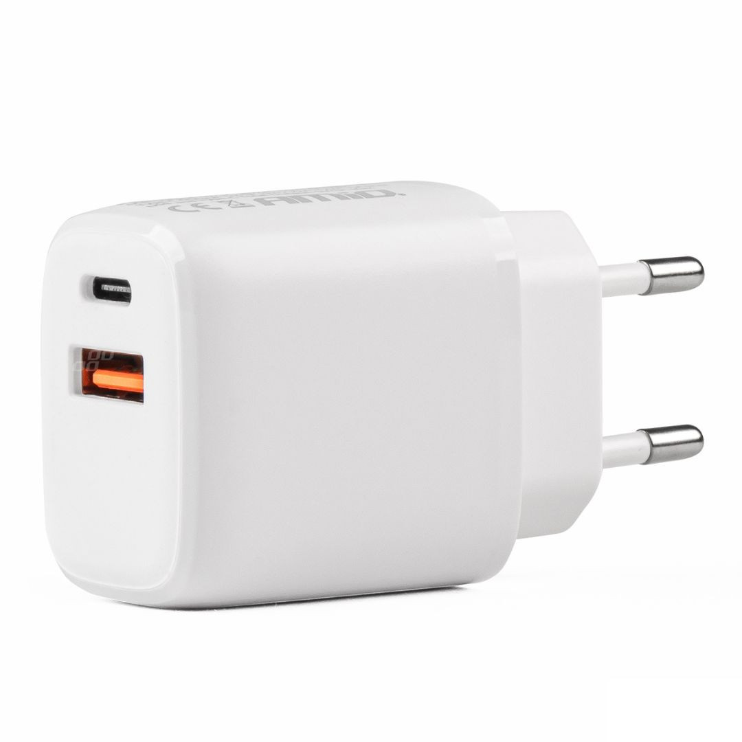 Omrežni polnilec USB + USB-C 20W QC 230V