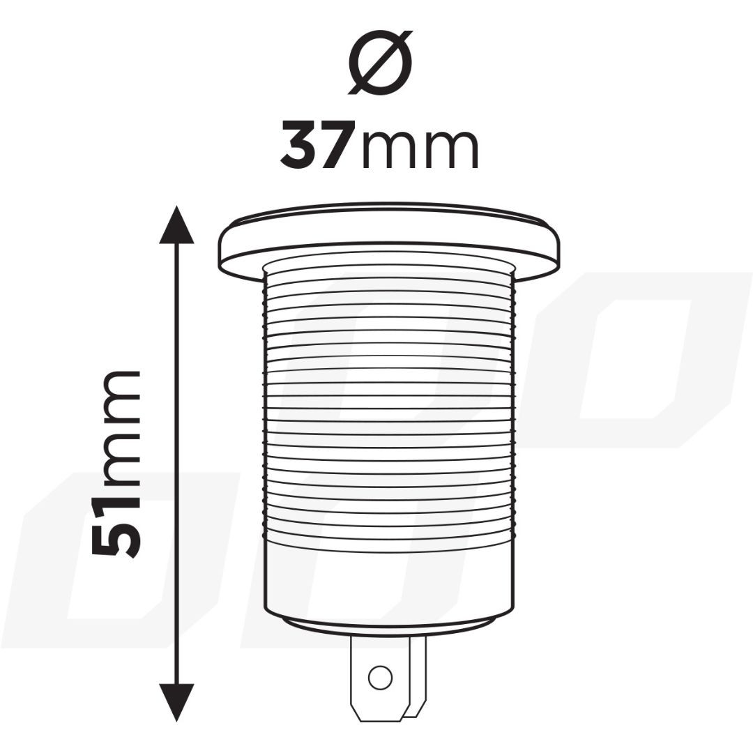 Vgradna vodoodporna USB + USB-C vtičnica za avto 12/24V  QC 3.0 – slika 4