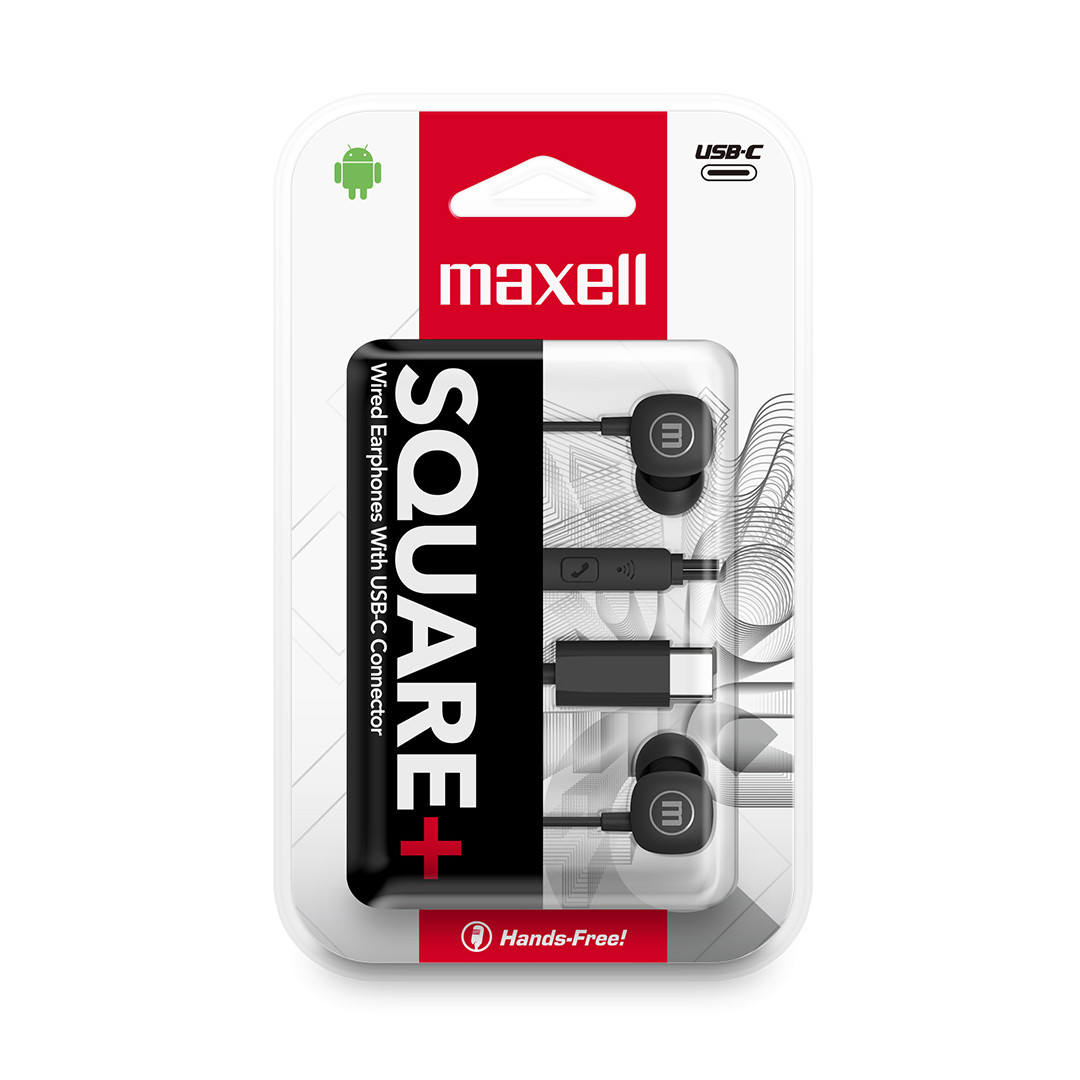 Slušalke z mikrofonom USB-C Maxell 120cm črne
