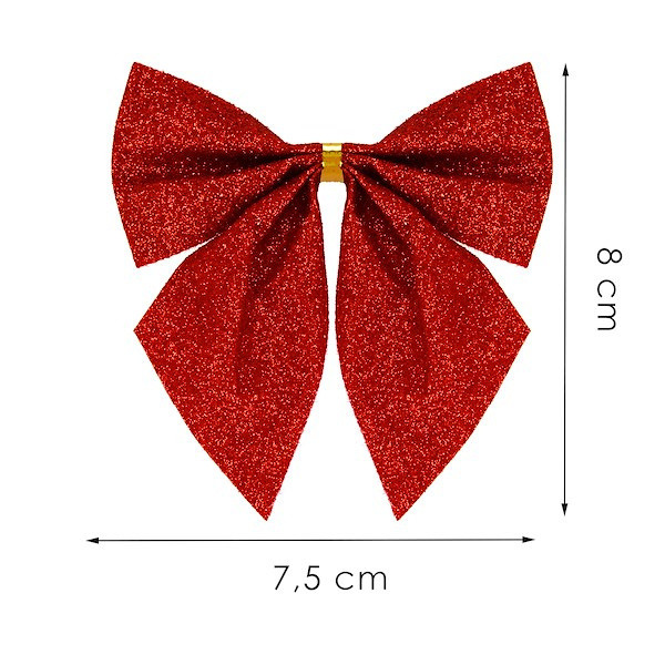 Božična pentlja svetleča 8x8 cm 6 kos